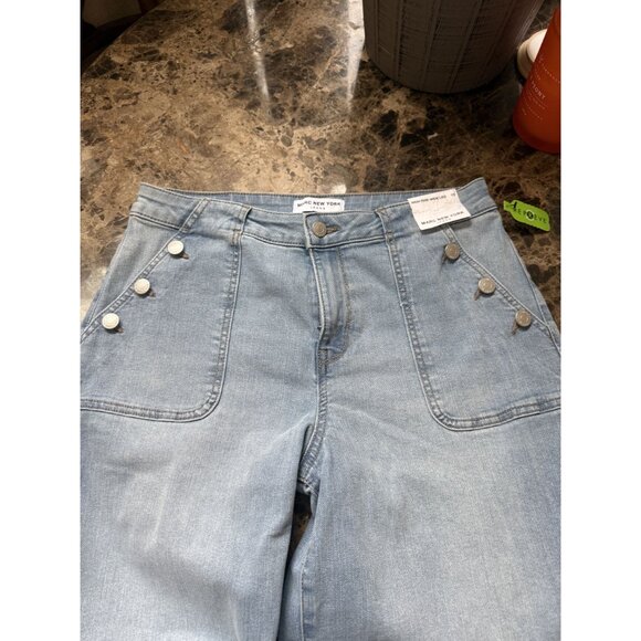 Marc New York Women's High Rise Wide Leg Jeans Light Wash Denim Stretch Sailor B - Picture 9 of 11